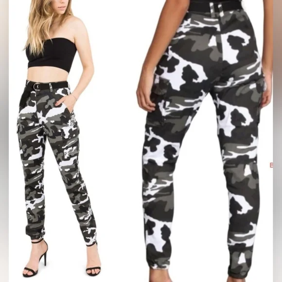 American Bazi Camouflage Cargo Pants Jogger Legged Size Small - Picture 2 of 6